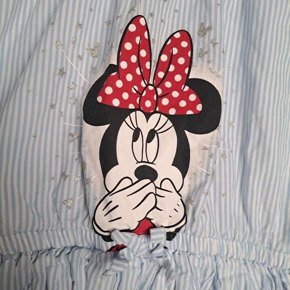 Disney Blue and White Striped Minnie Mouse Bow Dress - Picture 5 of 5